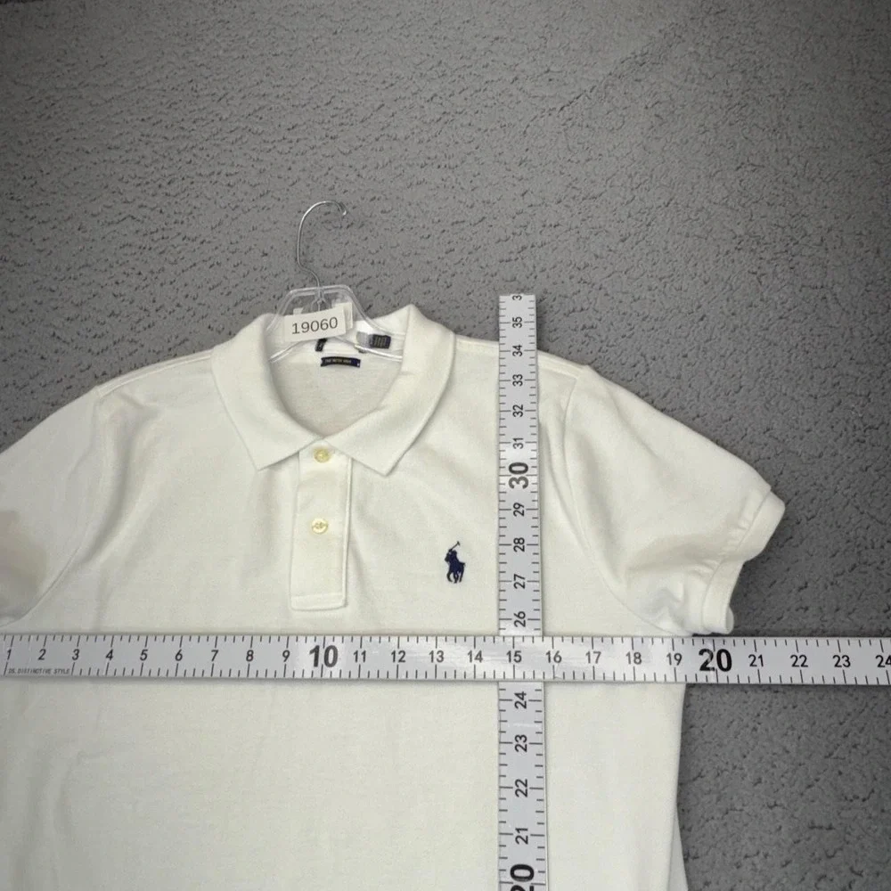 Polo Ralph Lauren Dress Womens Medium White Shirt Dress Polo Short Sleeve Cotton
